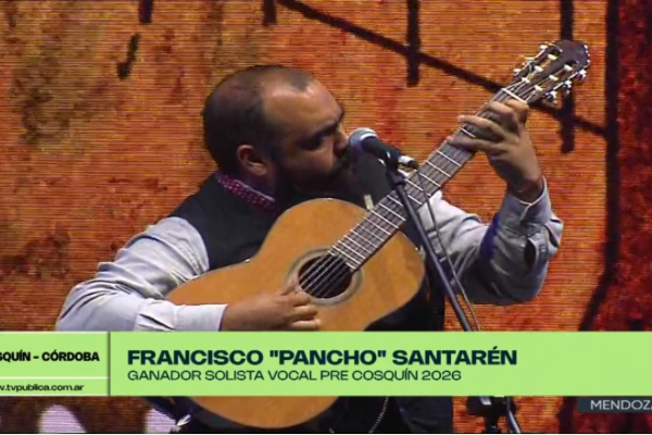Pancho Santarén se presentó en la sexta luna de Cosquín tras consagrarse en el Pre Cosquín 2026