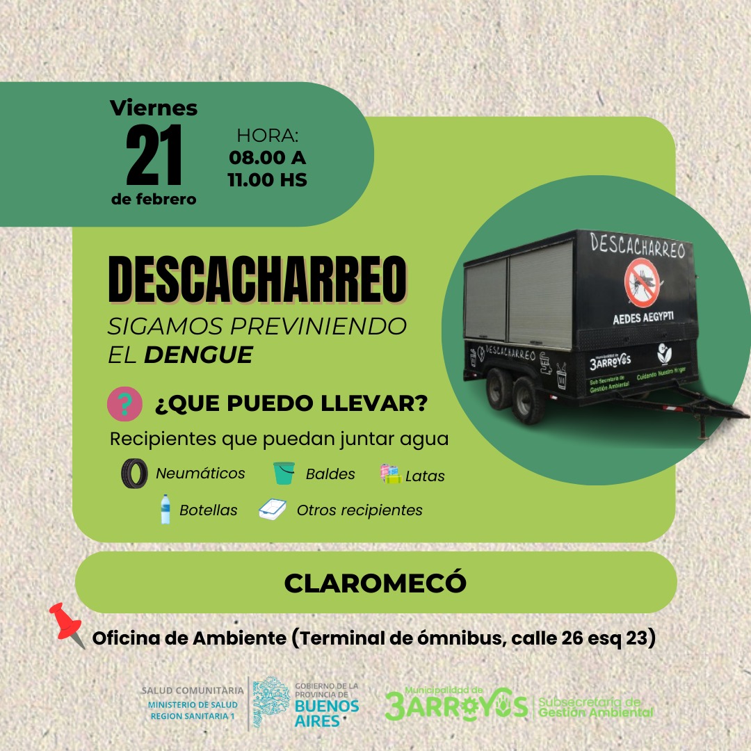 Descacharreo en Claromecó 