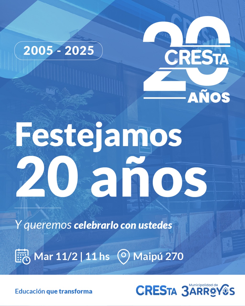 Invitaci&oacute;n de CRESTA por sus 20 a&ntilde;os