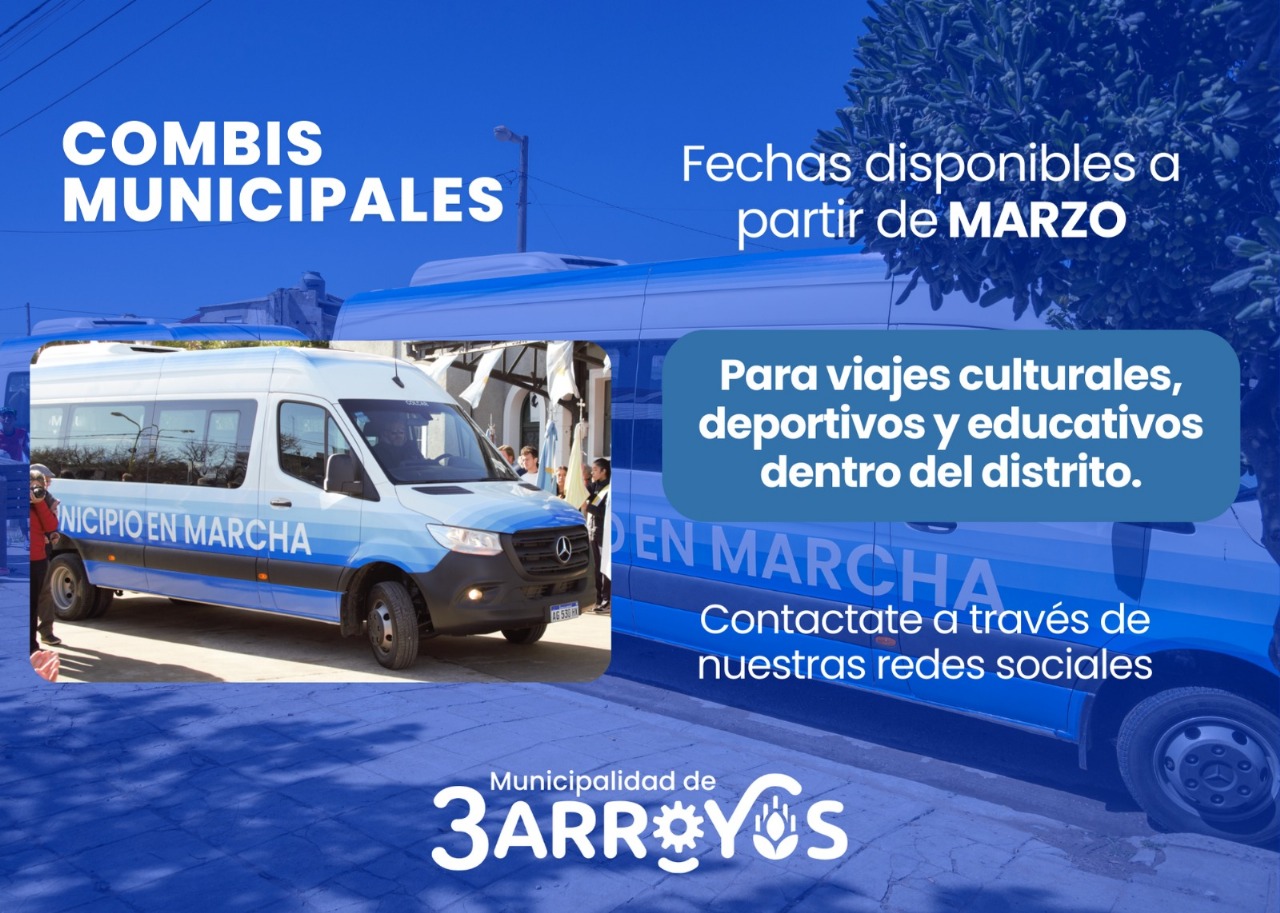 Reserv&aacute; tu lugar en las combis municipales