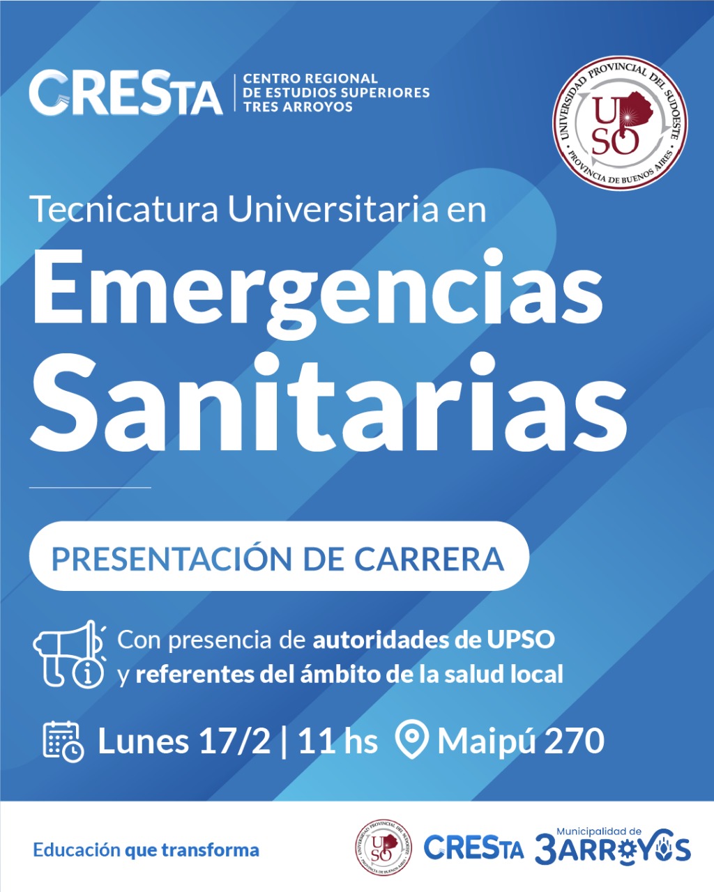 CRESTA-UPSO: presentan oficialmente la TU en Emergencias Sanitarias 