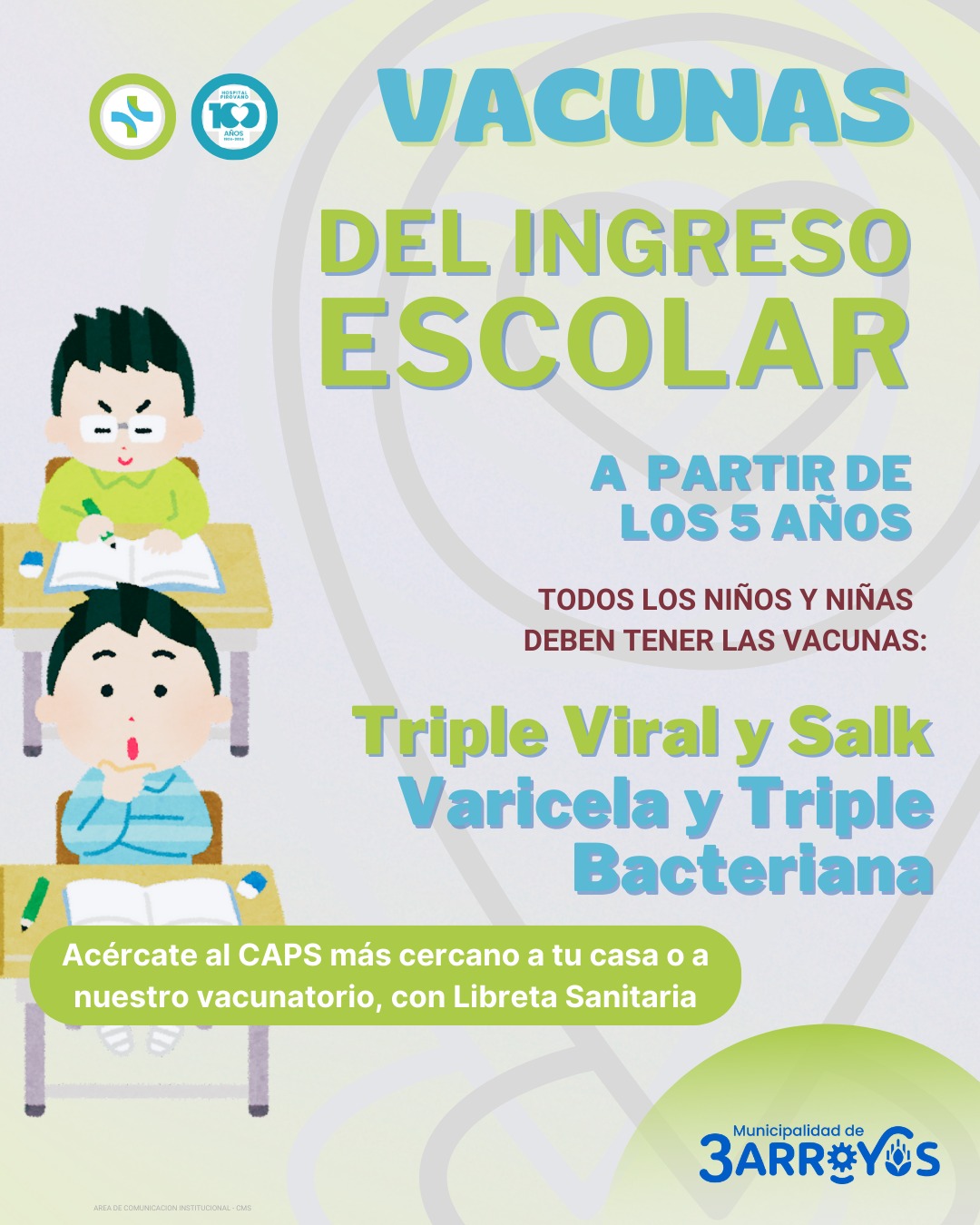 Vacunaci&oacute;n previa al ingreso escolar