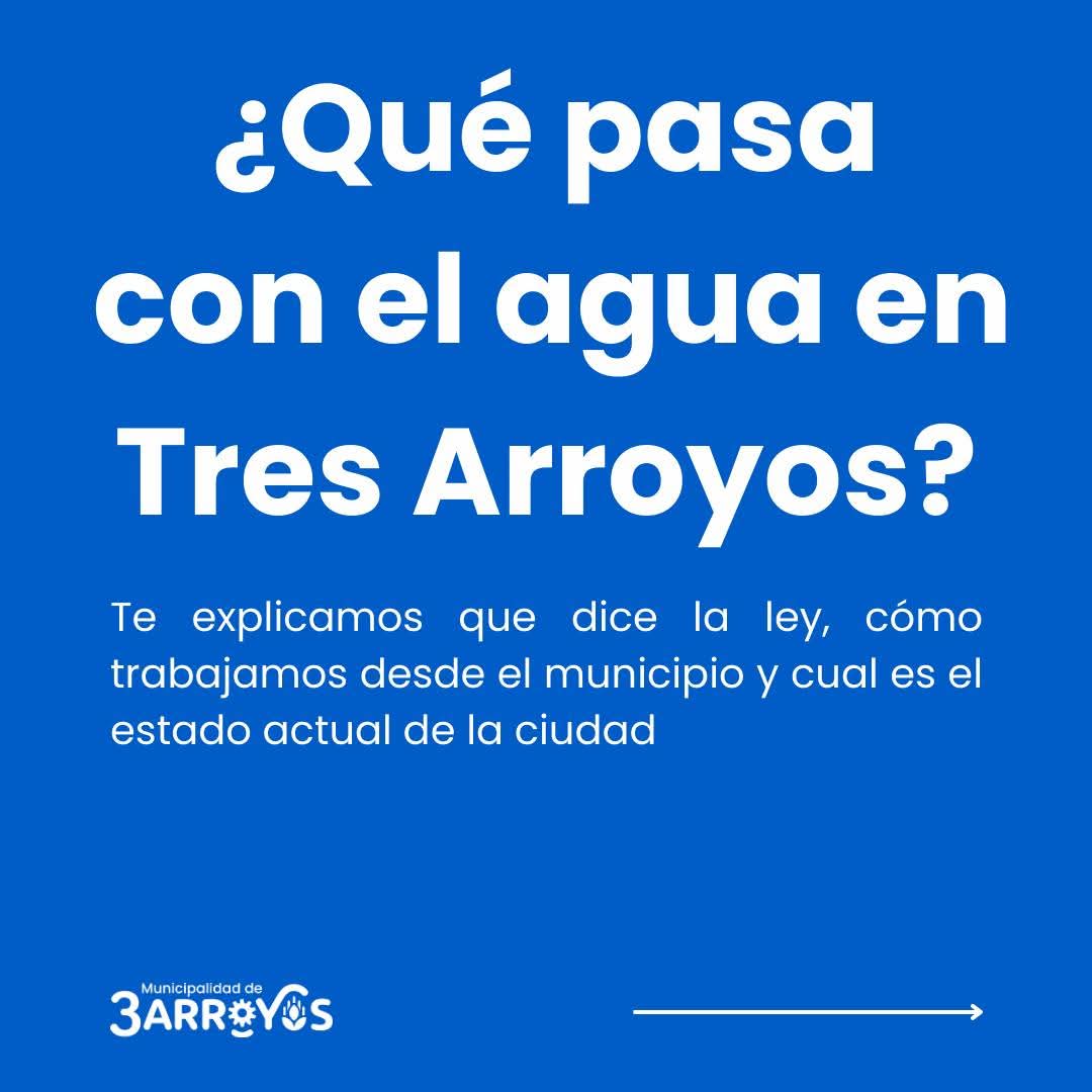 Informe de la Municipalidad sobre el estado del agua en Tres Arroyos