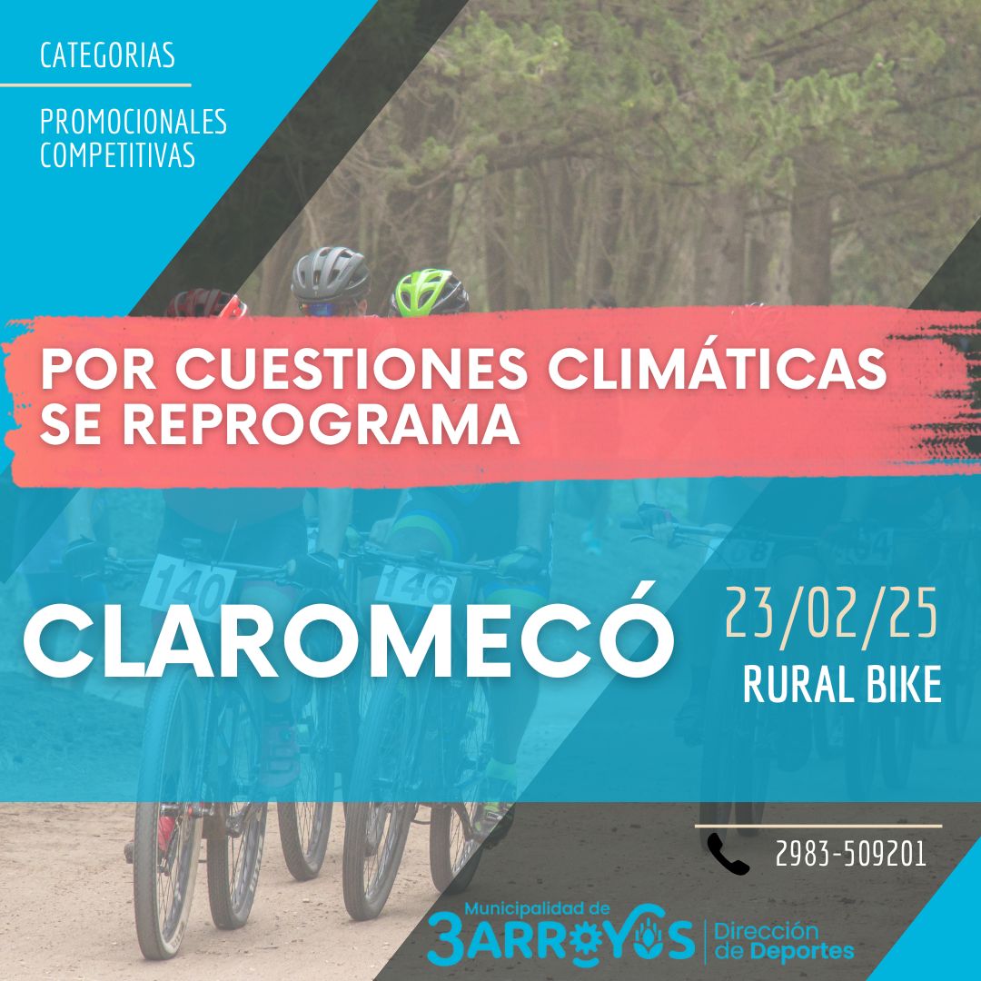 El Rural Bike de Claromec&oacute; reprogramado por el mal clima 