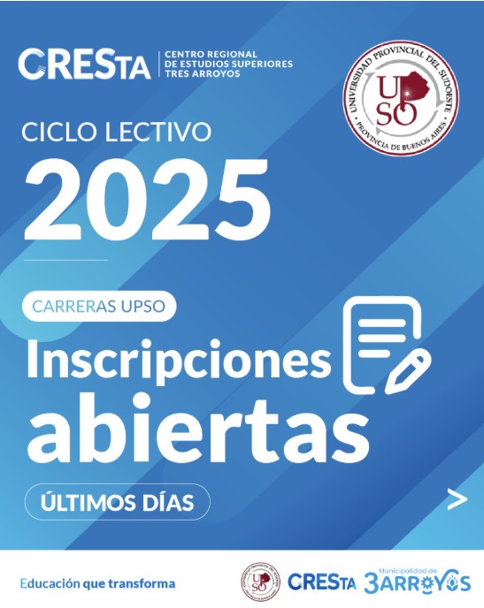 CRESTA: El viernes finalizan las inscripciones para Emergencias Sanitarias y Tecnolog&iacute;as de Programaci&oacute;n 