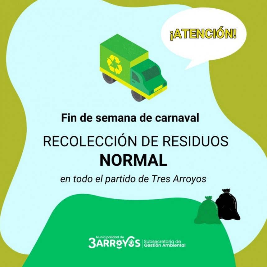 Recolecci&oacute;n de residuos normal durante el fin de semana de carnaval
