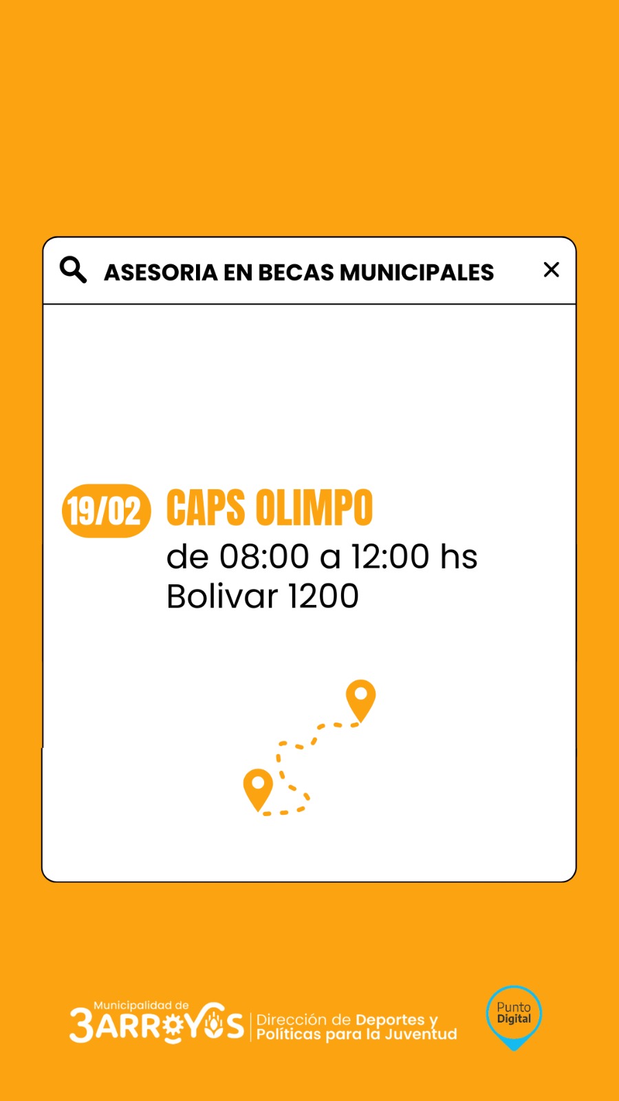 Asesoramiento de becas municipales en el CAPS Olimpo