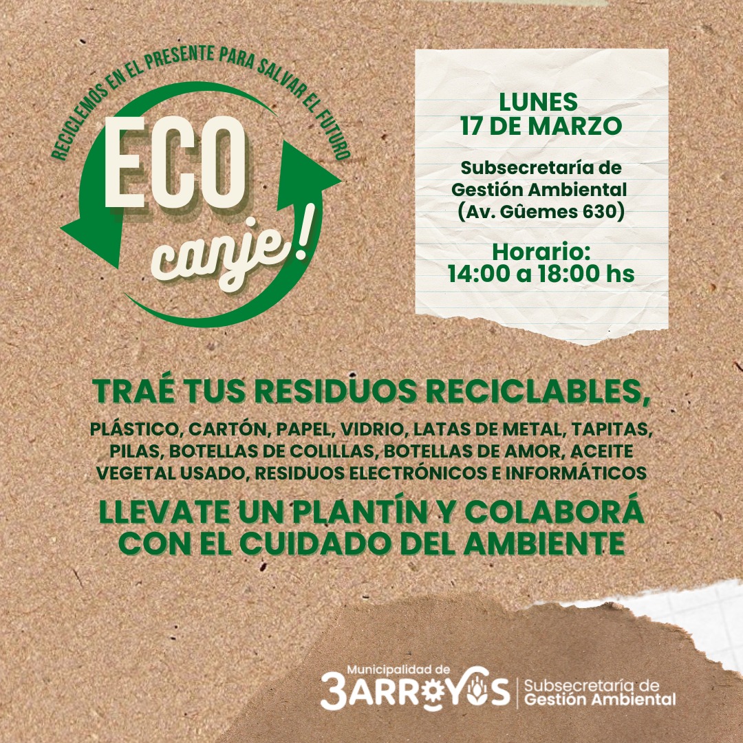 Jornada de EcoCanje para el reciclaje y cuidado ambiental