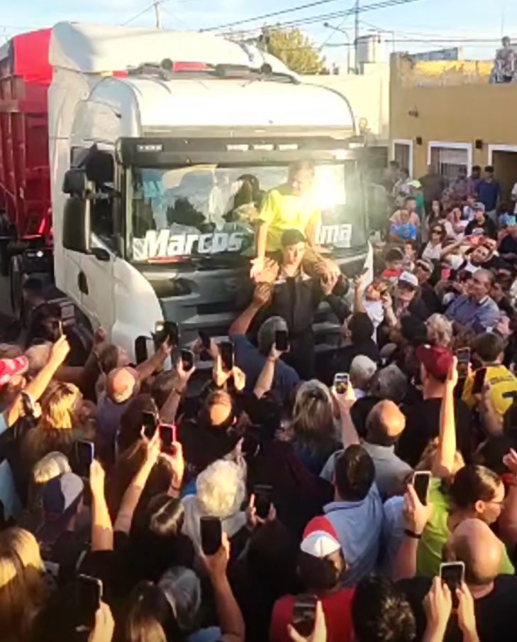 Marcos Di Palma y su recorrido solidario: pas&oacute; por nuestra ciudad rumbo a Bah&iacute;a Blanca