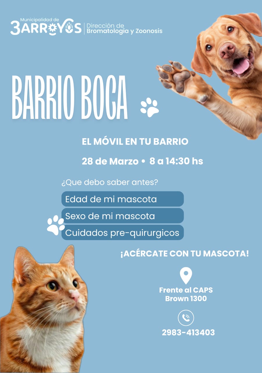 El M&oacute;vil de Castraci&oacute;n llega al Barrio Boca