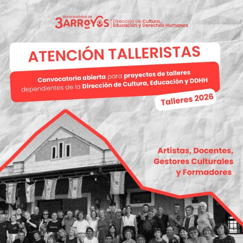 Convocatoria abierta para proyectos de talleres culturales 2026