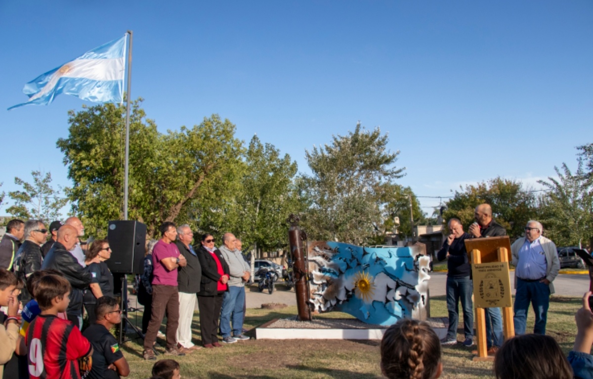 Qued&oacute; inaugurada la obra de Alan Arias en Cascallares en homenaje a los veteranos de Malvinas