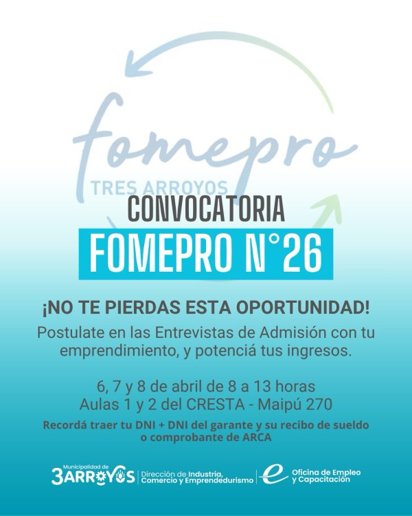 FOMEPRO 2026: inscripci&oacute;n abierta para emprendedores