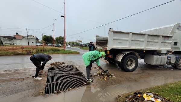 Cuadrillas municipales trabajaron en distintos puntos de la ciudad tras el temporal