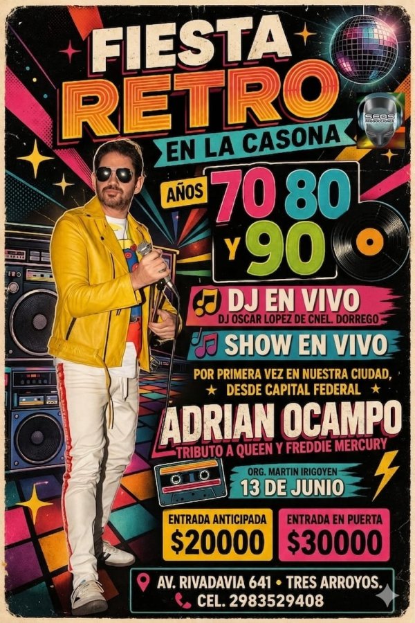 Fiesta retro en La Casona: Mart&iacute;n Irigoyen promocion&oacute; el evento en FM HIT