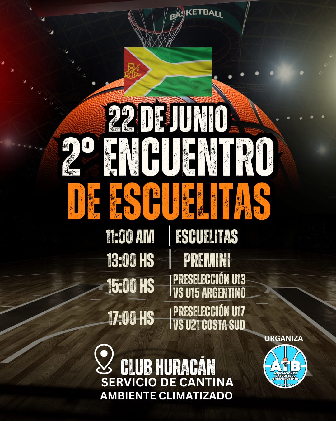 B&aacute;squet: encuentro de Escuelitas en Hurac&aacute;n 
