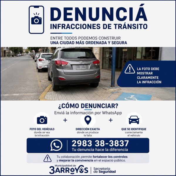 Seguridad Vial: habilitan canal de denuncias por infracciones de tr&aacute;nsito