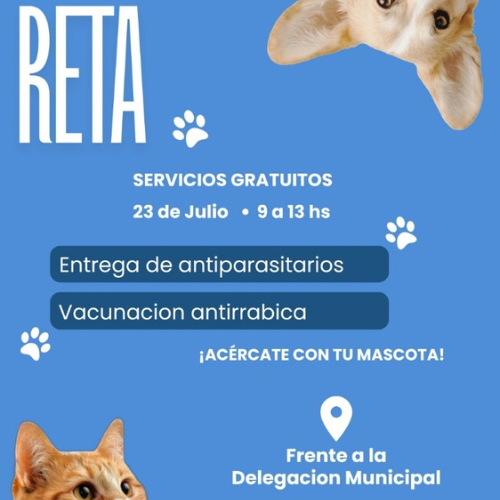 La Dirección de Bromatología y Zoonosis llega a Reta con servicios gratuitos para mascotas