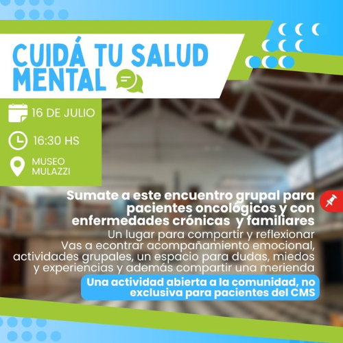 Encuentro para pacientes oncol&oacute;gicos y con enfermedades cr&oacute;nicas en el Mulazzi