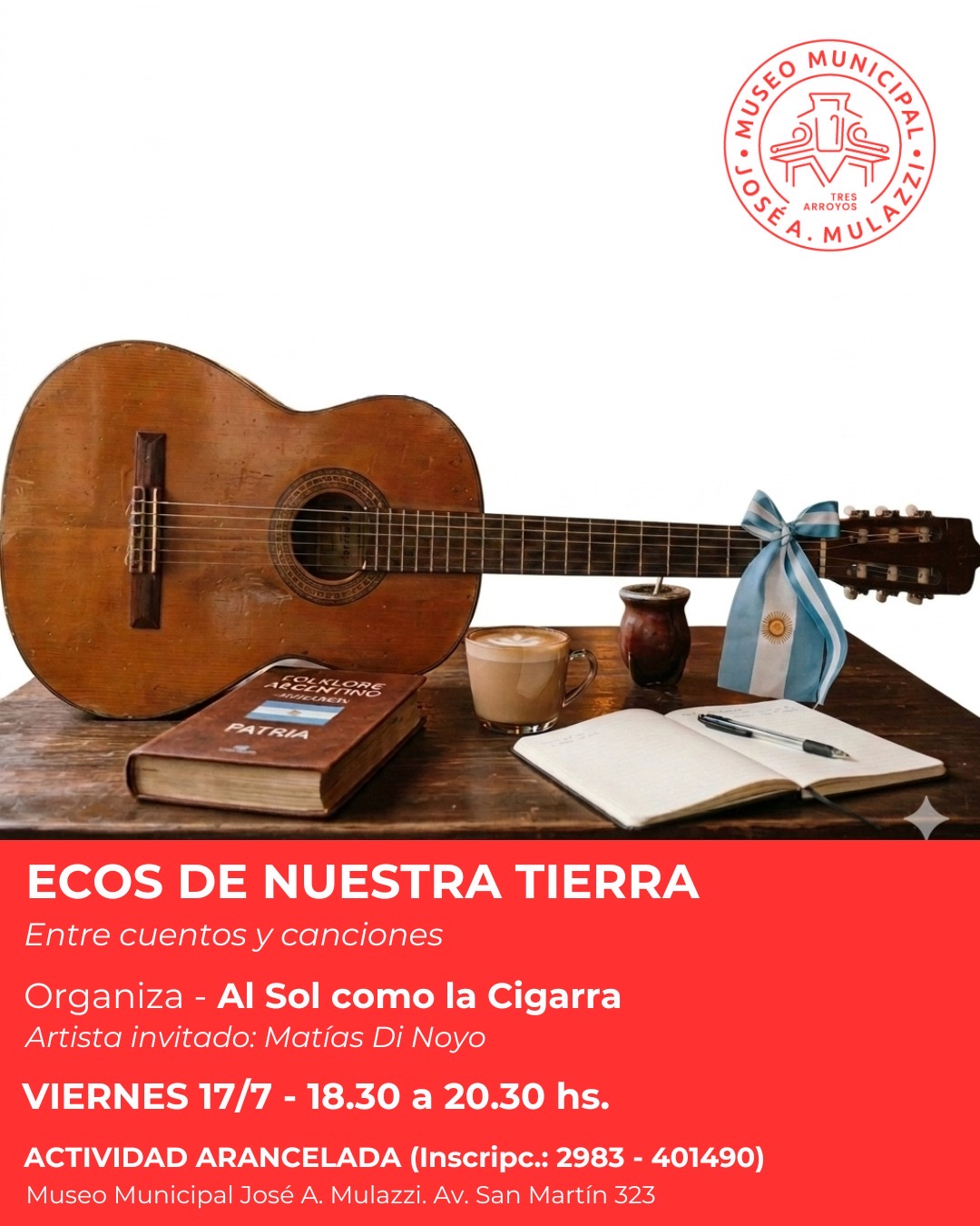 Mulazzi: llega el caf&eacute; literario &ldquo;Ecos de nuestra tierra. Cuentos y canciones&rdquo;