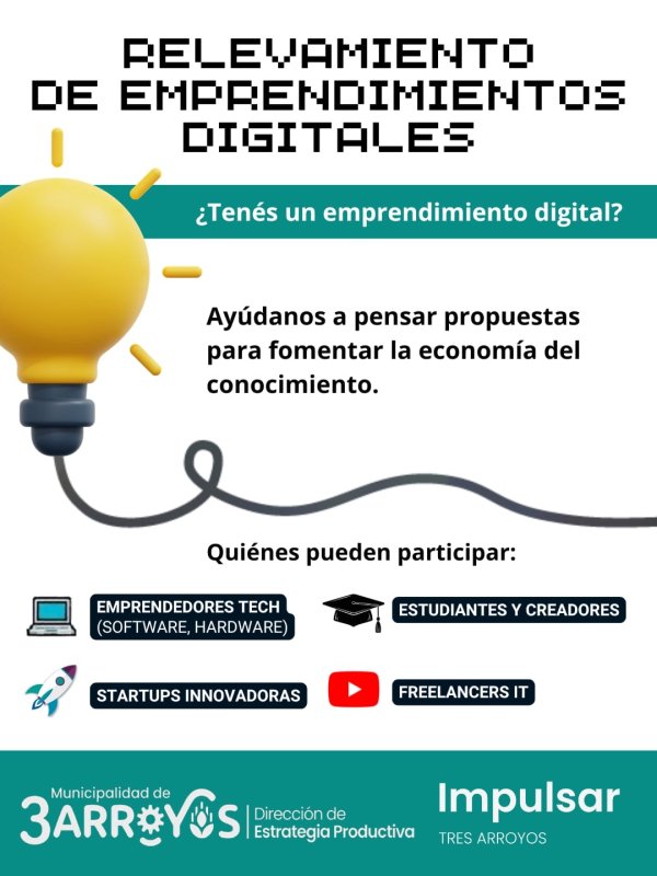 Relevamiento de emprendimientos digitales en Tres Arroyos