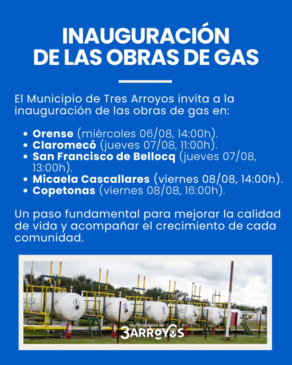 Inversión histórica para mejorar el servicio de GAS