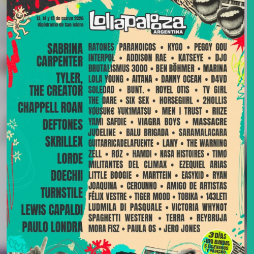 Se conoció el line-up del Lollapalooza 2026
