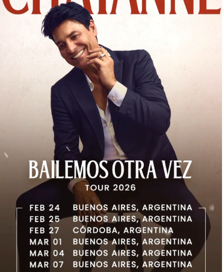 Chayanne regresa a Argentina y agotó todas sus fechas