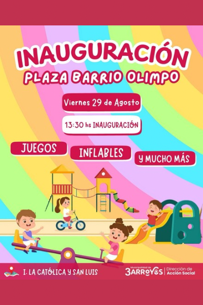 Inauguraci&oacute;n de la Plaza del Barrio Olimpo