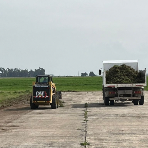 Trabajos de reacondicionamiento en el Aeródromo Municipal 
