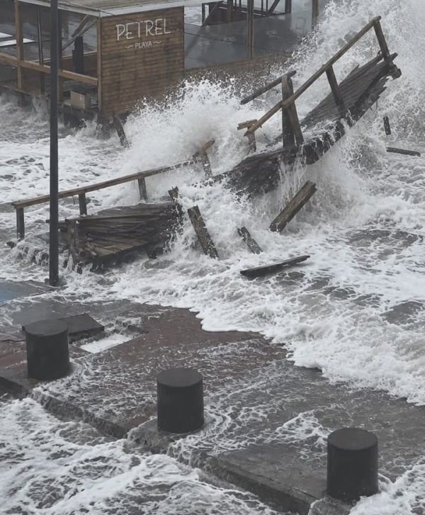 Temporal en la costa: fuertes vientos y avance del mar en Reta, Claromec&oacute; y Monte Hermoso