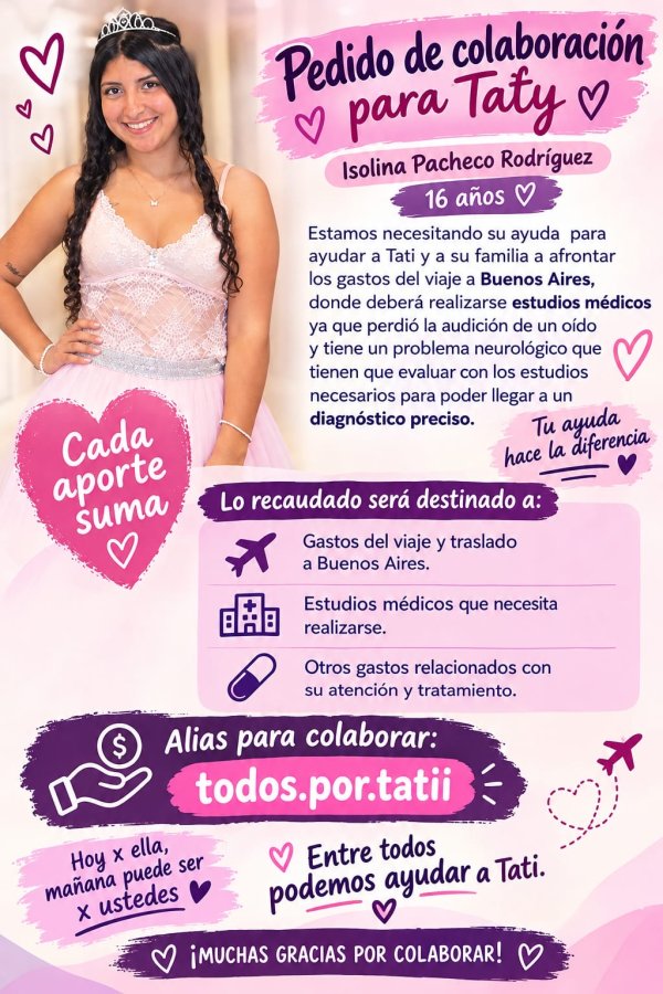 Una familia de Tres Arroyos pide ayuda para lograr un diagn&oacute;stico para su hija de 16 a&ntilde;os