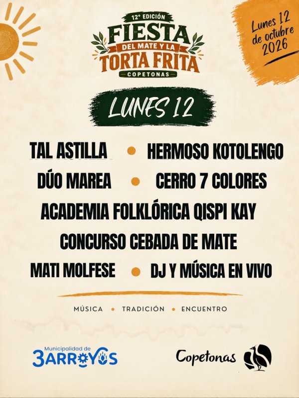 La Fiesta del Mate y la Torta Frita reprograma actividades por cuestiones clim&aacute;ticas