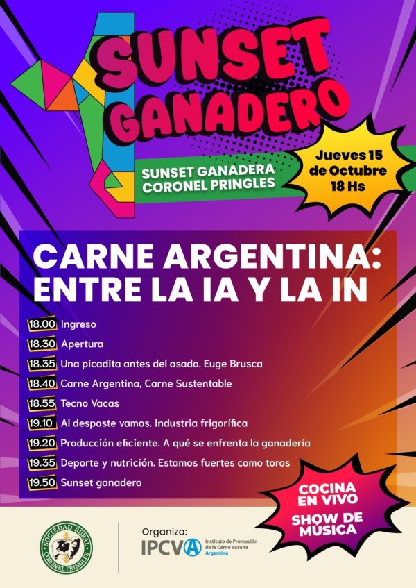 Coronel Pringles ser&aacute; sede del Sunset Ganadero